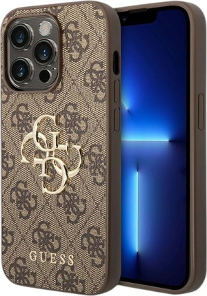 Etui plecki Guess 4G Big Metal Logo do Apple iPhone 15 Pro Max Brown (GUHCP15X4GMGBR). Etui i pokrowce na telefony