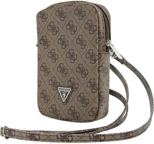 Torebka Guess 4G Triangle Metal Logo Wallet Zipper Pouch Brown (GUWBZP4GFTSW). Etui i pokrowce na telefony