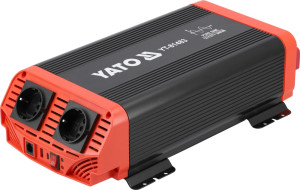 Przetwornica napięcia YATO 12/230V 1000 W (YT-81483). Falowniki samochodowe