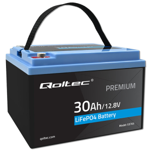 Akumulator Qoltec LiFePO4 Litowo-Żelazowo-Fosforanowy 12.8V 30Ah 384Wh BMS 53703 (5901878537030). Akumulatory i akcesoria do UPS