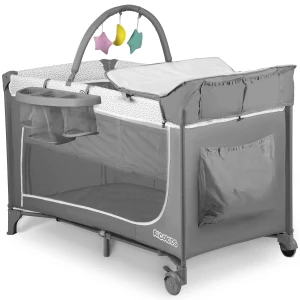 Łóżeczko turystyczne RICOKIDS 724100 125 x 65 x 78 cm RK-241 Szare (5903890606251). Łóżeczka turystyczne i kojce dla dzieci