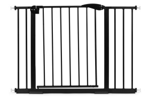 Bramka zabezpieczająca EcoToys Barierka na schody i drzwi 74-105 cm SG-012-BC Czarna (5905817006410). Zabezpieczenia dla dzieci