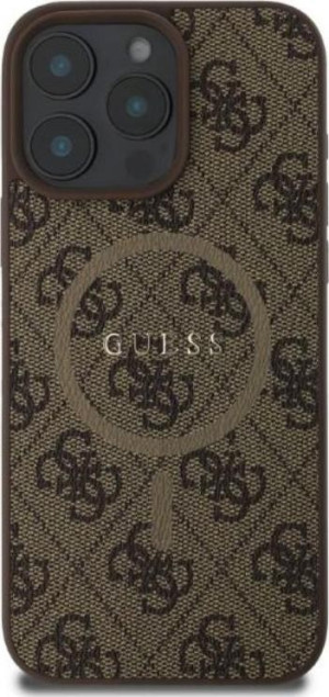 Etui Guess 4G Ring Classic Logo MagSafe do iPhone 16 Pro Max Brązowe (3666339327279). Etui i pokrowce na telefony