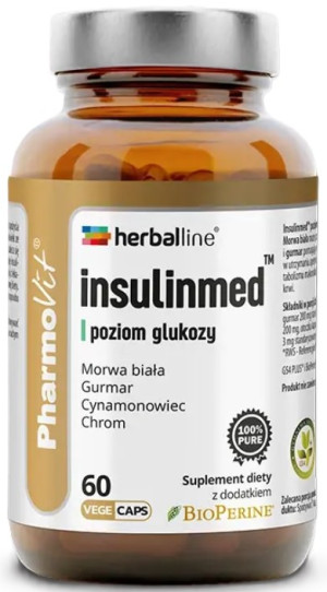 Suplement diety Pharmovit Insulinmed Herbaline 60 kapsułek (5902811236751). Naturalne suplementy diety i ekstrakty