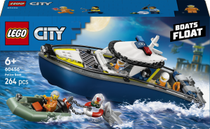 Zestaw klocków LEGO City Pościg łodzią policyjną 264 elementy (60456). Klocki