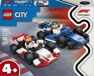 Zestaw klocków LEGO City F1 Bolidy Williams Racing i Haas 92 elementy (60464). Klocki