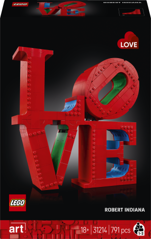 Zestaw klocków LEGO Art Robert Indiana LOVE 791 element (31214). Klocki