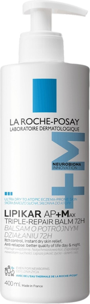Balsam do ciała La Roche-Posay Lipikar AP+Max pielęgnacyjny 400 ml (3337875930239). Kosmetyki pielęgnacyjne dla dzieci i niemowląt