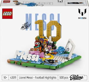 Zestaw klocków LEGO Editions Football Lionel Messi — piłkarskie momenty 500 elementów (43011). Klocki