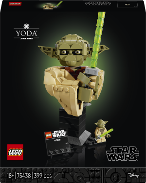 Zestaw klocków LEGO Star Wars Popiersie Yody 399 elementów (75438). Klocki