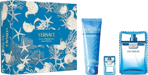 Zestaw męski Versace Eau Fraiche Woda toaletowa 100 ml + Miniaturka Woda toaletowa 5 ml + Żel pod prysznic 150 ml (8011003899937). Perfumy męskie
