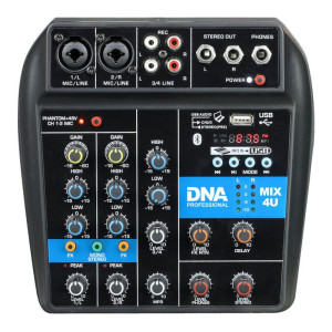 Mikser audio DNA MIX 4U USB MP3 Bluetooth (5907780141099). Miksery cyfrowe