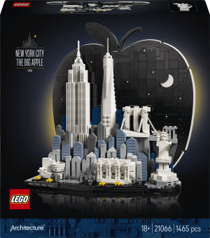 Zestaw klocków LEGO Architecture Nowy Jork — Wielkie Jabłko 1465 elementów (21066). Klocki