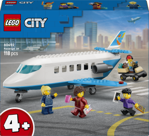 Zestaw klocków LEGO City Samolot pasażerski 118 elementów (60492). Klocki