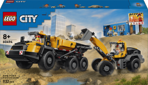 Zestaw klocków LEGO City Wywrotka i ładowarka czołowa 1132 elementy (60494). Klocki