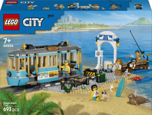 Zestaw klocków LEGO City Tramwaj przy plaży 693 elementy (60506). Klocki
