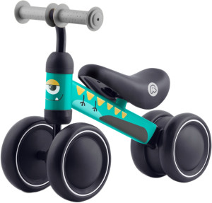 Rowerek biegowy trojkolowy dla dzieci RICOKIDS RK-606 Czarno-turkusowy (5903890632502). Rowerki biegowe dla dzieci
