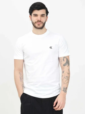 Koszulka męska bawełniana Calvin Klein Jeans J30J326683-YAF S Biała (8720639885084). T-shirty męskie