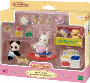 Zestaw figurek Epoch Sylvanian Families Babys Toy Box Snow Rabbit and Panda Babies z akcesoriami (5054131057094). Figurki superbohaterów