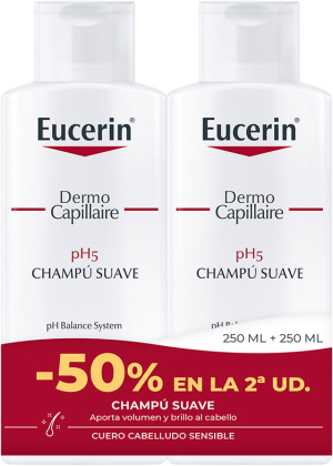 Zestaw szamponów do wrażliwej skóry głowy Eucerin pH5 2 x 250 ml (4005800352942). Szampony