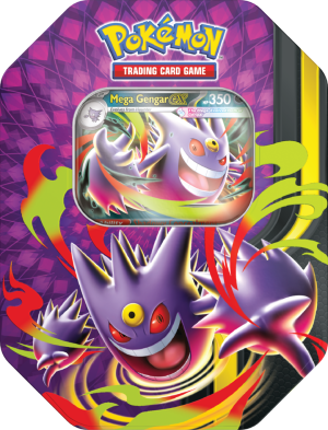Zestaw kart Pokemon TCG: Q2 Summer Tin - A - Mega Moonlit: Mega Gengar EX 6 szt (ZES196214139114). Akcesoria do gier planszowych