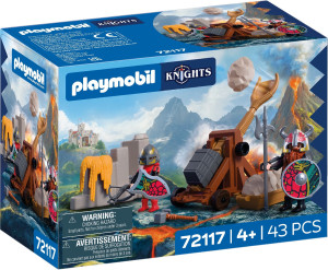 Zestaw zabawek Playmobil Knights Katapulta rycerza herbu Lew 43 elementy 72117 (4008789721174). Zestawy zabawek dla dzieci