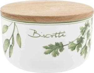 Pojemnik na ciastka La Porcellana Bianca Coltivia biały 20 x 12 cm (8018594647046). Słoiki i pojemniki