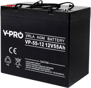 Akumulator Volt Polska AGM VPRO 12V 55 Ah (6AKUAGM055). Akumulatory i akcesoria do UPS