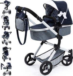 Wózek dla lalek Bayer Design Combi Neo Vario Niebieski 18481AB (4003336412536). Akcesoria dla lalek