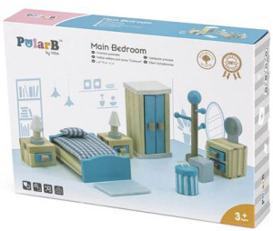 Drewniane mebelki dla lalek Viga Toys PolarB Bedroom (6971608440359). Zabawki dla niemowląt