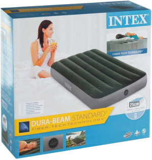 Łóżko dmuchane welurowe Intex Prestige Downy bez pompki 99x191x25 cm Zielony 64107 (6941057418384). Meble dmuchane i dmuchane zabawki do wody