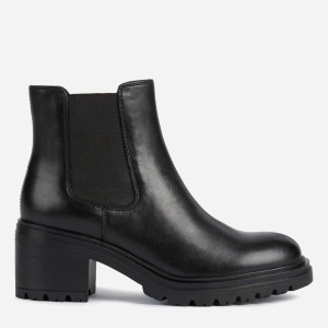 Sztyblety damskie skórzane Geox D Damiana D16QCE-00043-C9999 38.5 Czarne (8050036165657). Buty za kostkę damskie