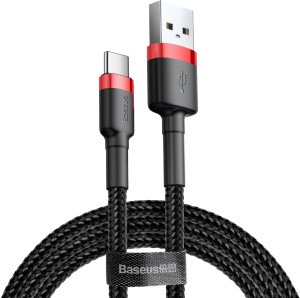 Baseus Cafule Kabel USB do Type-C 3 A 1 m Czerwony/Czarny (CATKLF-B91). Kable, adaptery i przejściówki