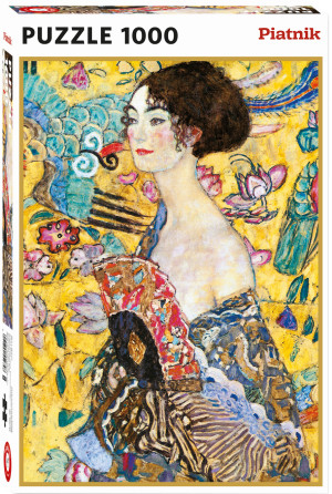 Puzzle Piatnik Dama z wachlarzem Klimt 1000 elementów (9001890552748). Puzzle i układanki