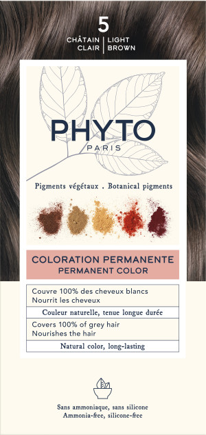 Krem-farba Phyto Color nr 5 Jasny szatyn (3338221002587). Farby do włosów