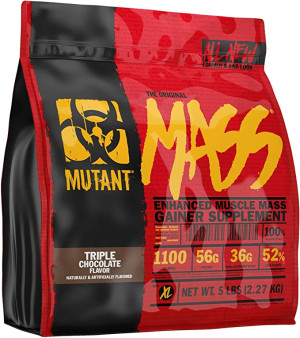 Suplement diety Gainer na masę Mutant Mass Gainer 2.27 kg Potrójna czekolada (627933026664). Gainery