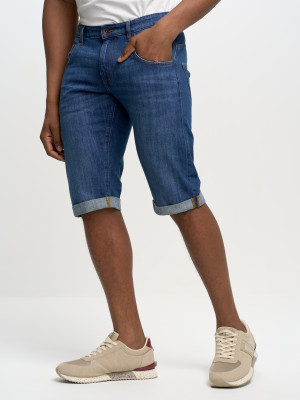Krótkie spodenki męskie jeansowe Big Star CONNER-409 W38 Niebieskie (5900714524722). Spodenki męskie