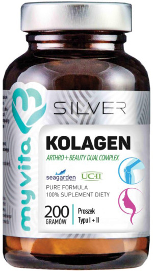 Suplement diety Myvita Silver Kolagen Dual proszek 200 g (5903021591630). Naturalne suplementy diety i ekstrakty