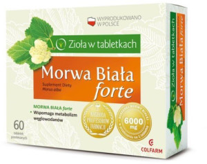 Suplement diety Colfarm Morwa Biała Forte 60 tabletek (5901130355235). Naturalne suplementy diety i ekstrakty