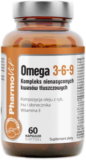 Suplement diety Pharmovit Omega 3-6-9 60 kapsułek (5902811239486). Oleje rybne i kwasy omega