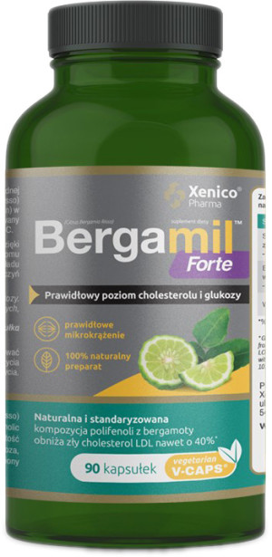 Suplement diety Xenico Pharma BERGAMIL Forte 90 kapsułek (5905279876941). Naturalne suplementy diety i ekstrakty