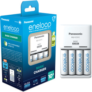 Ładowarka Panasonic Basic Charger + Eneloop 4 AA 2000 mAh NI-MH (5410853063896). Ładowarki do akumulatorów