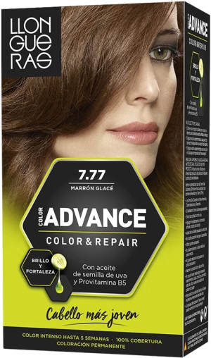 Farba kremowa z utleniaczem do włosów Llongueras Color Advance Hair Colour 7.77 Iced Brown 125 ml (8411126005824). Farby do włosów