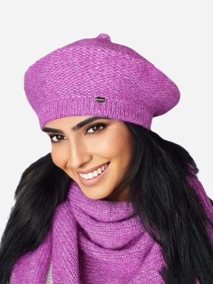 Komplet damski (beret + szalik) Kamea K.22.210.45 One Size Różowy (5903246756111). Komplety z czapkami