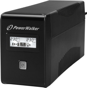 UPS PowerWalker VI LCD 850VA (480W) Black (VI 850 LCD). Zasilacze awaryjne UPS