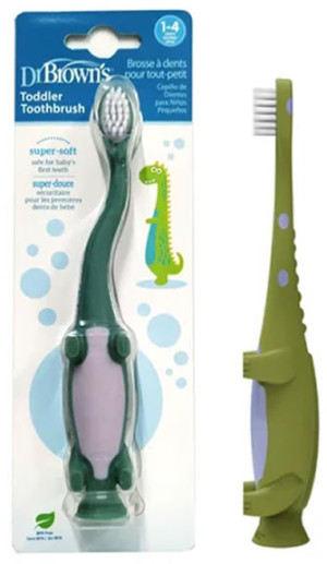 Szczoteczka do zębów dla dzieci Dr. Brown's Toothbrush 1-4 Years Dinosaur (72239325407). Szczoteczki do zębów