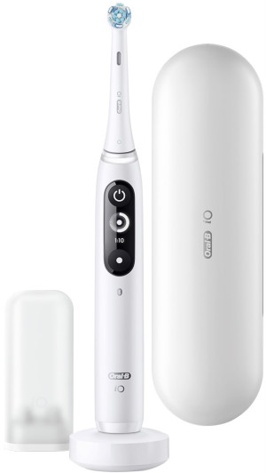 Elektryczna szczoteczka do zębów Oral-B (iO8 White Alabaster). Szczoteczki elektryczne i irygatory