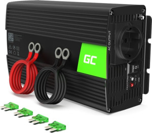Przetwórnica Greencell 12V/230V 1000W/2000W Czysta sinusoida (INV09). Falowniki samochodowe