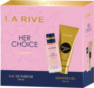 Zestaw upominkowy La Rive Her Choice Woda toaletowa 100 ml + żel pod prysznic 100 ml (5903719641715). Perfumy damskie