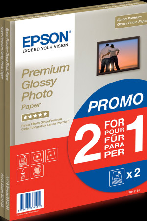 Papier fotograficzny Epson Premium Glossy Photo Paper A4 30 szt (2 x 15 sztuk) (8715946388564). Papier fotograficzny